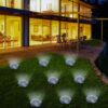 4/8 LEDs Solar Powered Buried Light Outdoor Pathway Garden Decking - Image 16